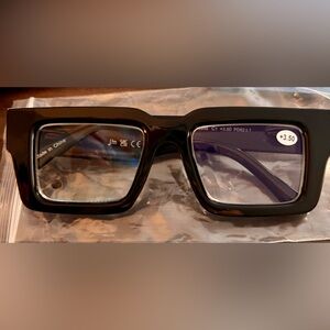 NIP Chic Black Square Eyeglasses from London.